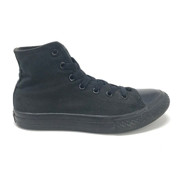 youth all black converse